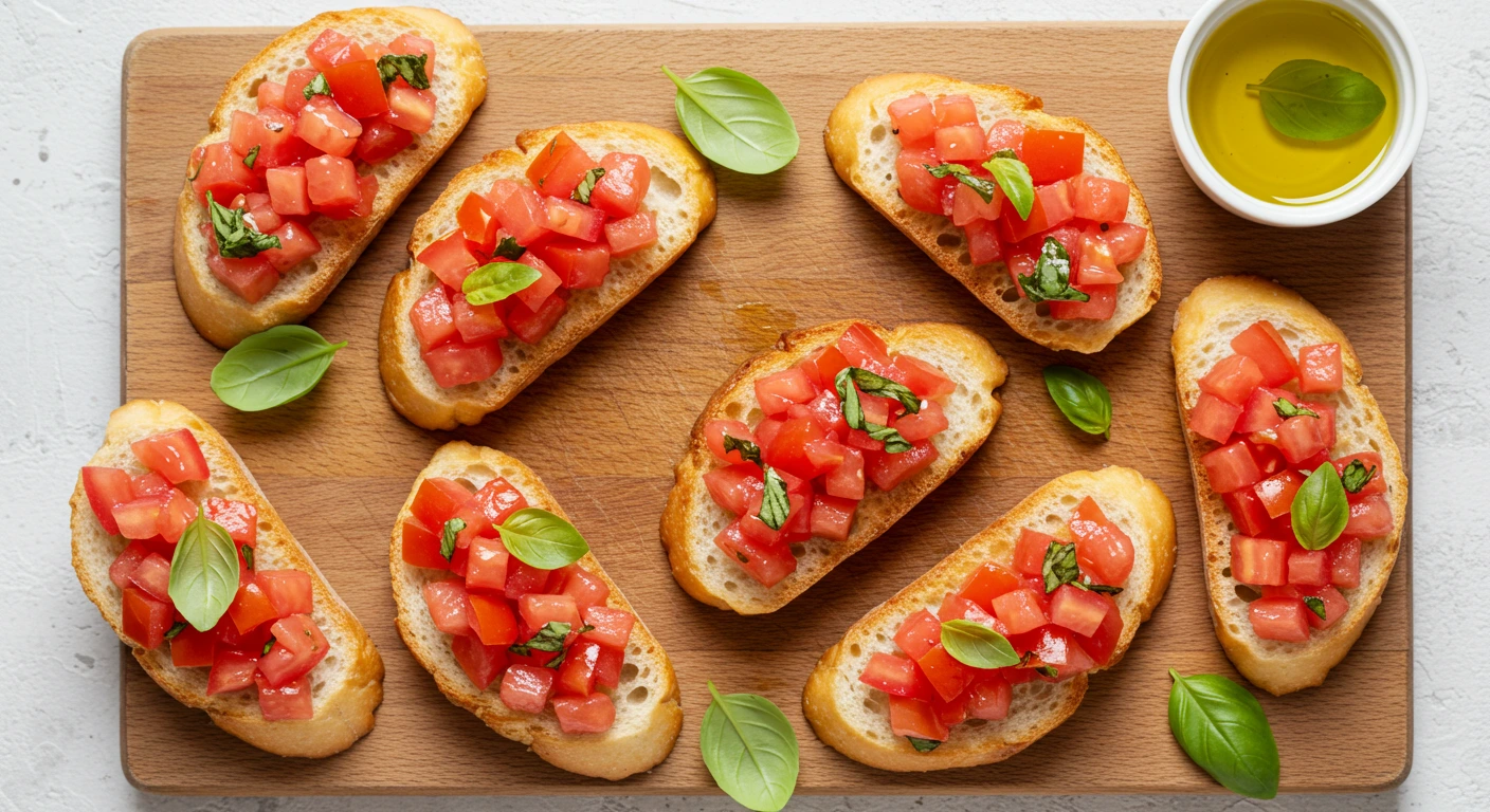 Bruschetta Rezept – Klassisch italienisch mit Tomaten und Basilikum